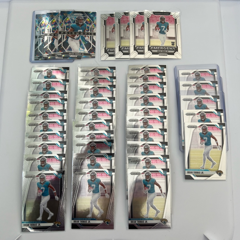 2024 Brian Thomas Jr. Panini Prizm Rookie Lot of 42 Cards